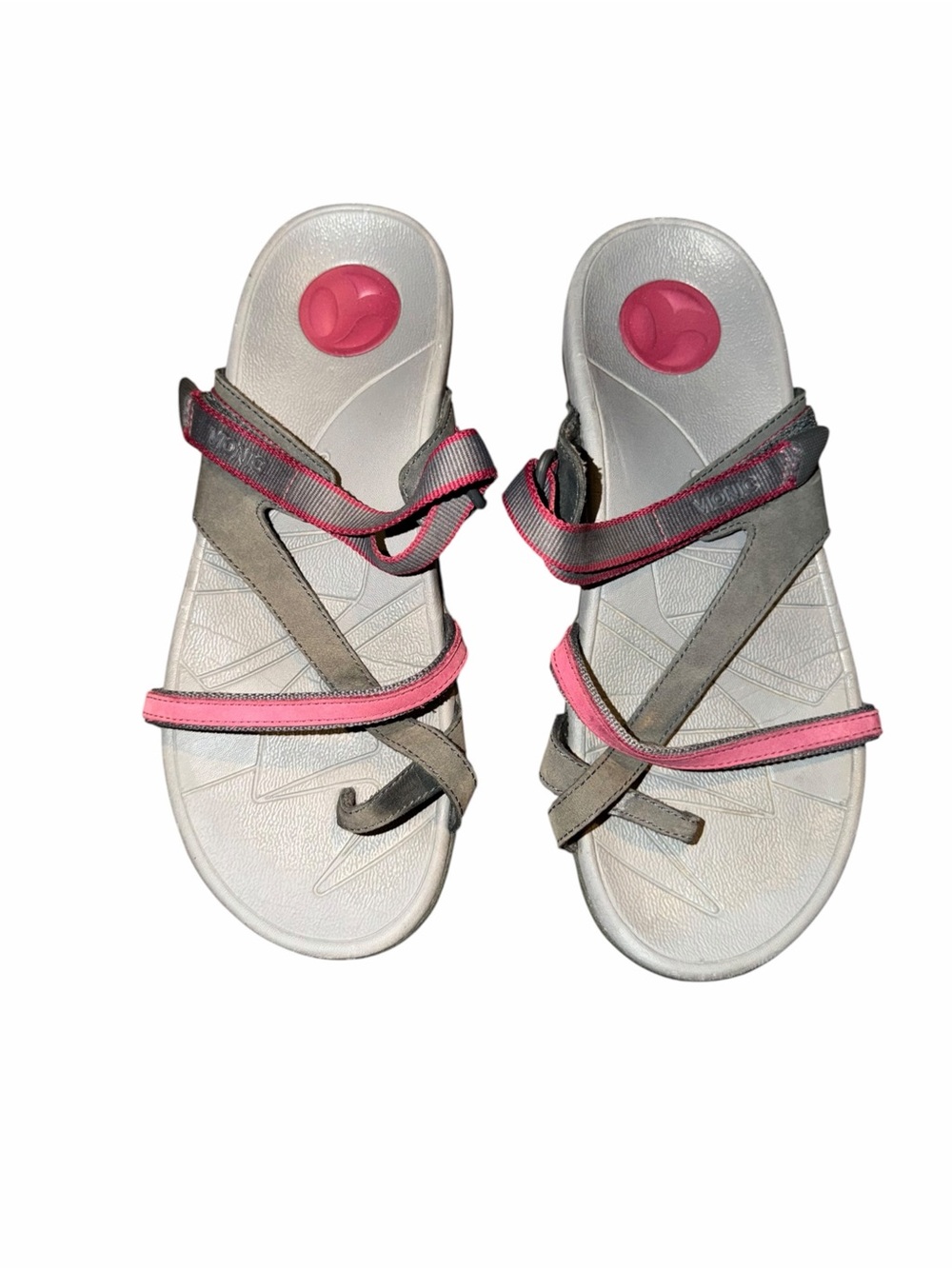 Vionic Orthaheel Mojave Women’s Size 9 Gray Pink Sport Sandals Orthotic
